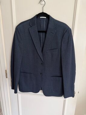 Bar III Dark Navy Knit Blazer